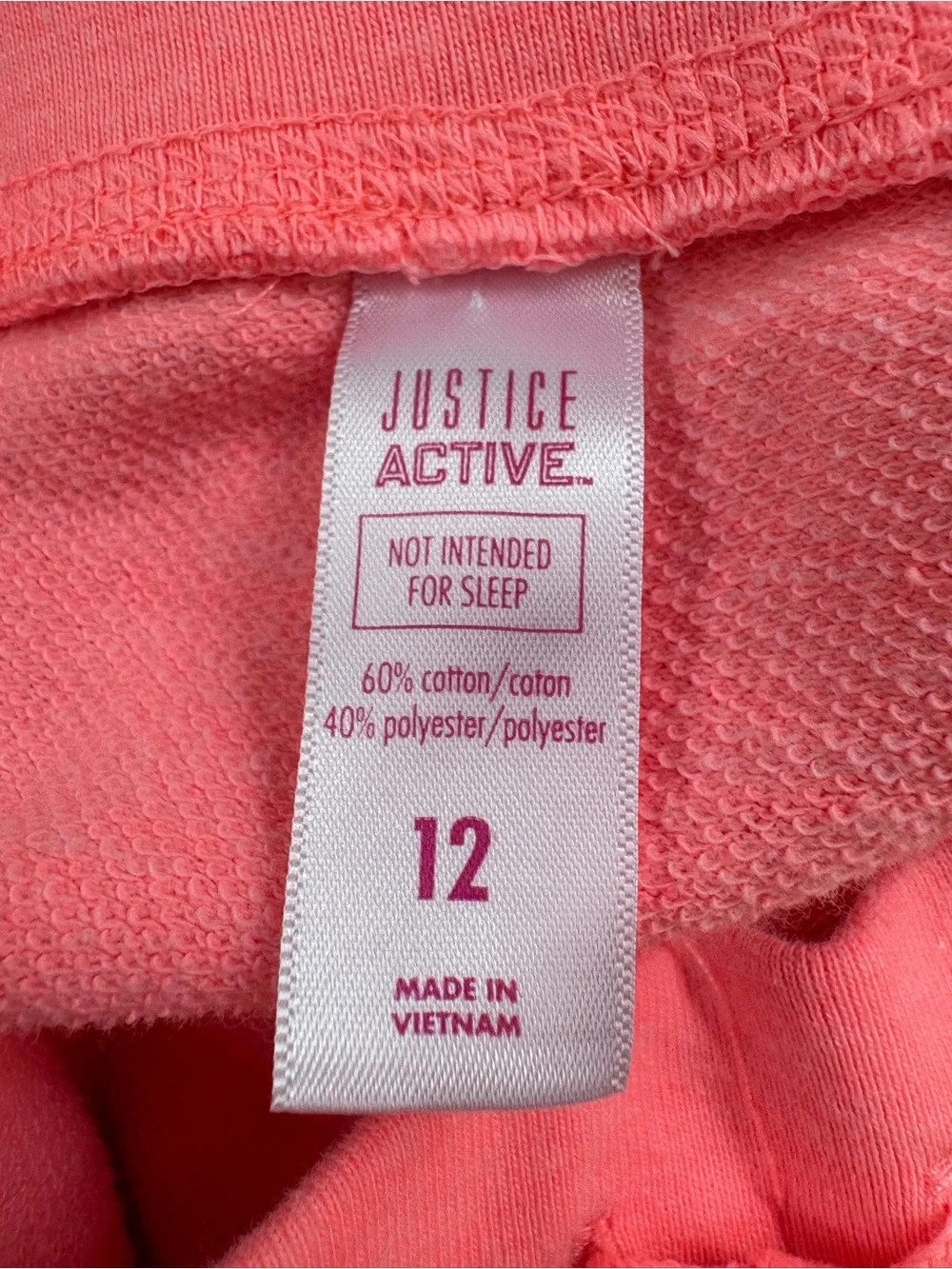 JUSTICE Girls' Pink Sweat Shorts Size 12